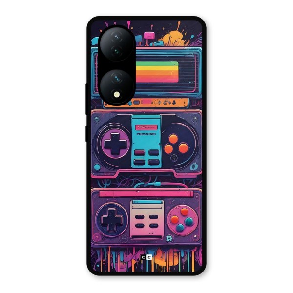 Comic Gaming Console Metal Back Case for Vivo Y100