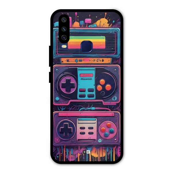 Comic Gaming Console Metal Back Case for Vivo Y12