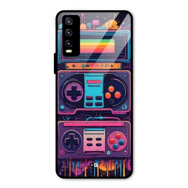 Comic Gaming Console Metal Back Case for Vivo Y20 2021