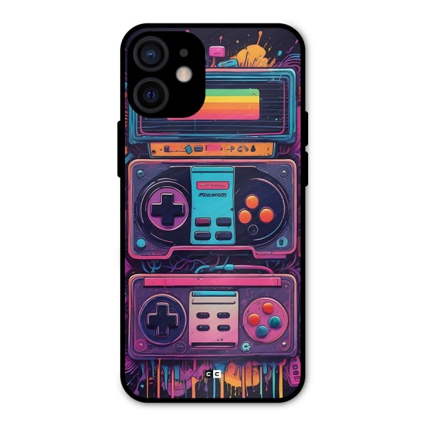 Comic Gaming Console Metal Back Case for iPhone 12 Mini