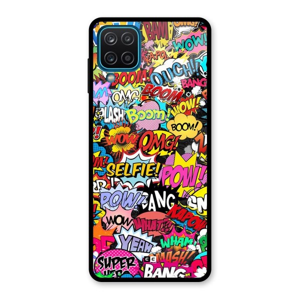 Comic Ringtone Glass Back Case for Galaxy A12