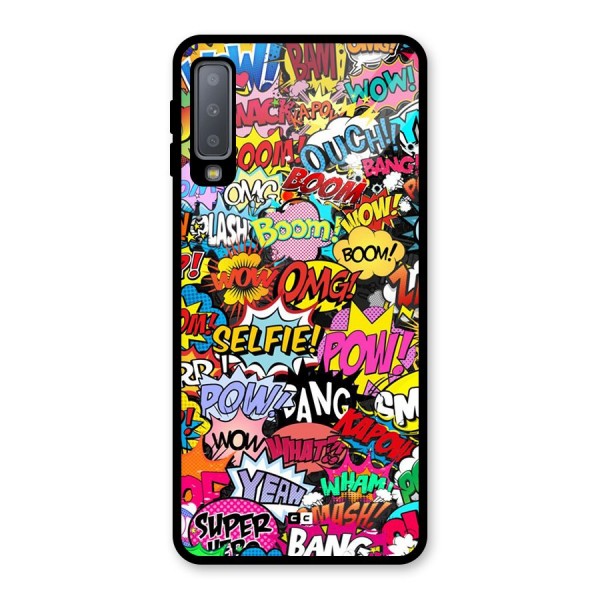 Comic Ringtone Glass Back Case for Galaxy A7 (2018)