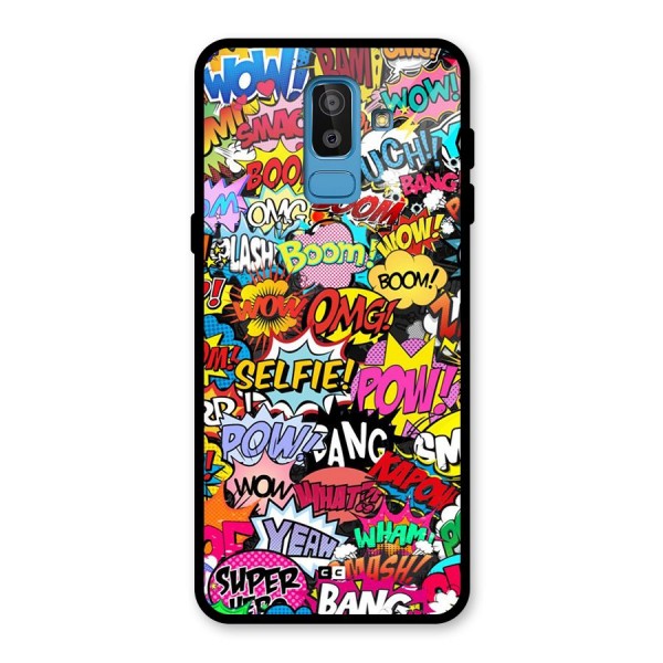 Comic Ringtone Glass Back Case for Galaxy J8