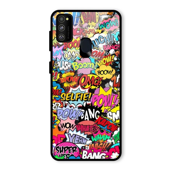 Comic Ringtone Glass Back Case for Galaxy M21