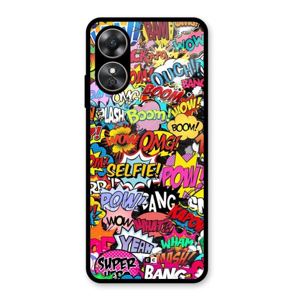 Comic Ringtone Glass Back Case for Oppo A17