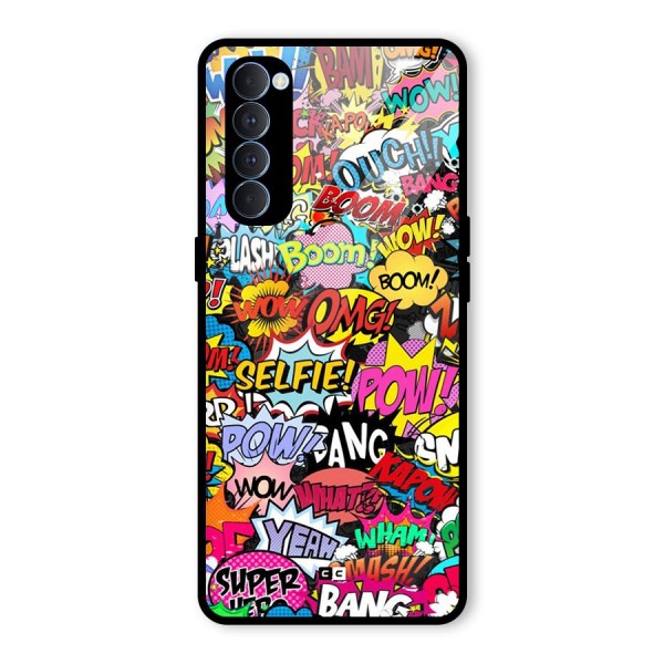 Comic Ringtone Glass Back Case for Oppo Reno4 Pro