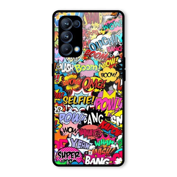 Comic Ringtone Glass Back Case for Oppo Reno5 Pro 5G