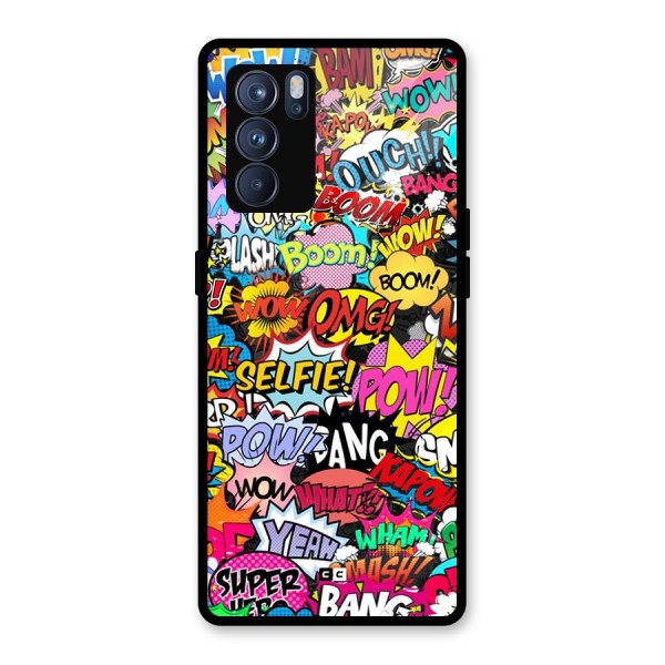 Comic Ringtone Glass Back Case for Oppo Reno6 Pro 5G