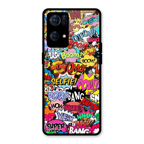 Comic Ringtone Glass Back Case for Oppo Reno7 Pro 5G