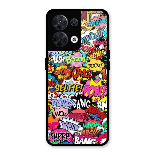 Comic Ringtone Glass Back Case for Oppo Reno8 5G