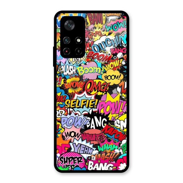 Comic Ringtone Glass Back Case for Poco M4 Pro 5G