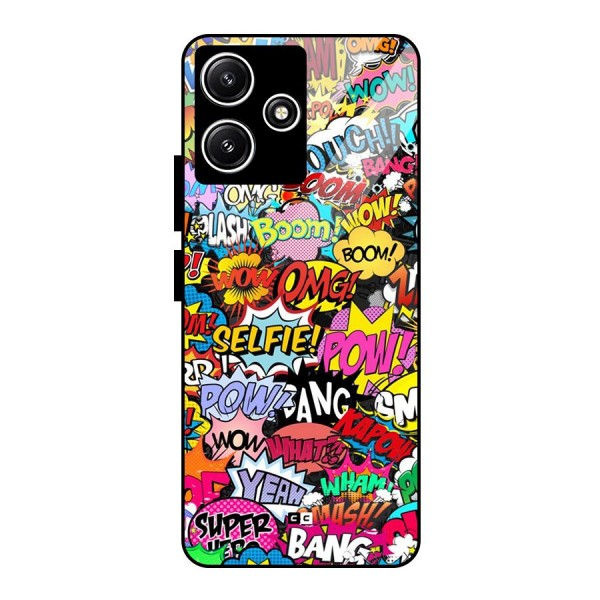 Comic Ringtone Glass Back Case for Poco M6 Pro