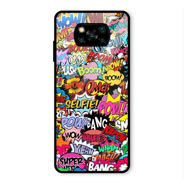 Comic Ringtone Glass Back Case for Poco X3 Pro