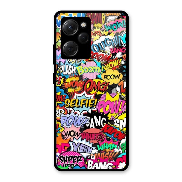 Comic Ringtone Glass Back Case for Poco X5 Pro