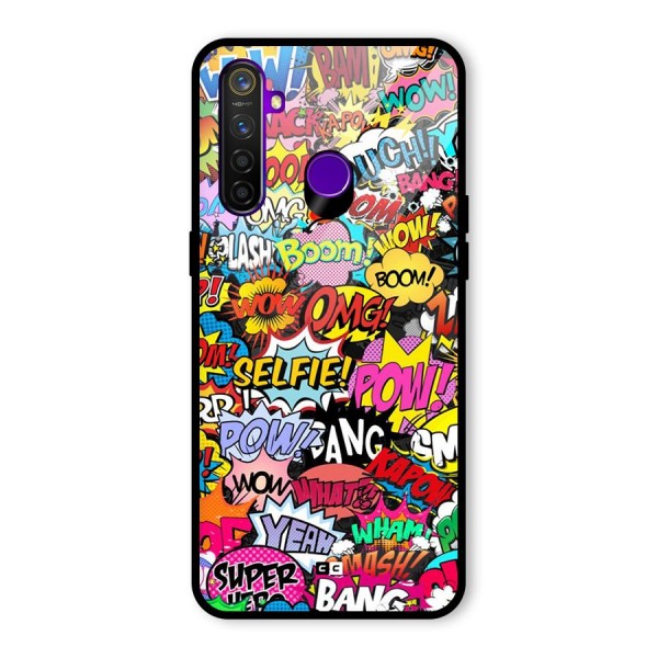 Comic Ringtone Glass Back Case for Realme 5 Pro