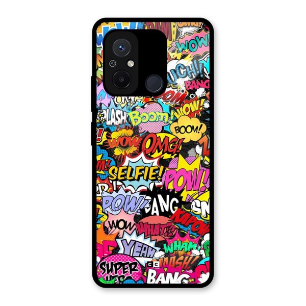 Comic Ringtone Glass Back Case for Redmi 12C