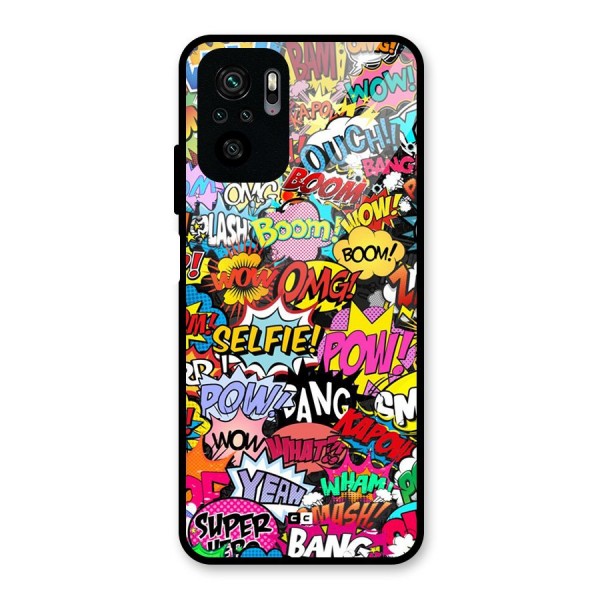 Comic Ringtone Glass Back Case for Redmi Note 11 SE