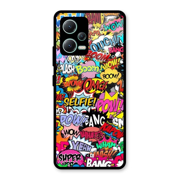 Comic Ringtone Glass Back Case for Redmi Note 12 5G