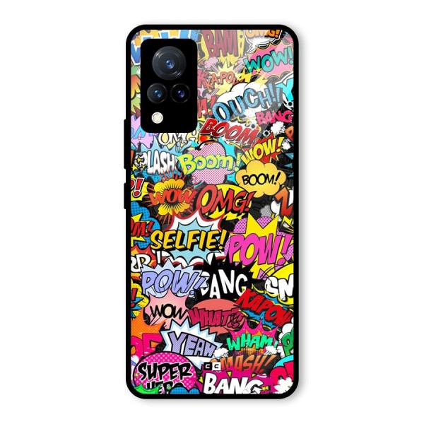 Comic Ringtone Glass Back Case for Vivo V21 5G