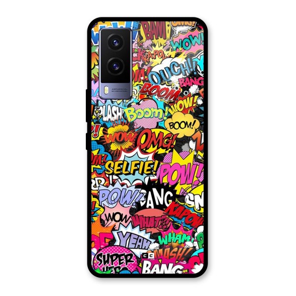 Comic Ringtone Glass Back Case for Vivo V21e 5G