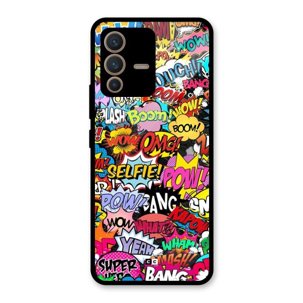 Comic Ringtone Glass Back Case for Vivo V23 5G