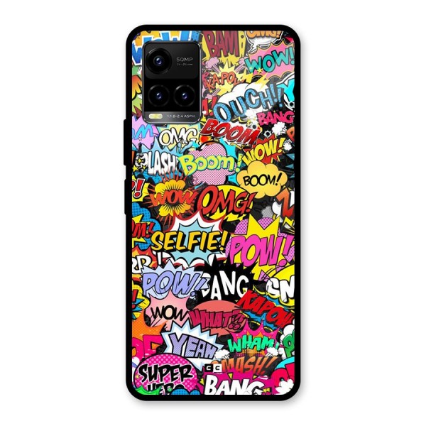 Comic Ringtone Glass Back Case for Vivo Y21 2021