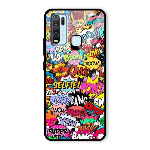 Comic Ringtone Glass Back Case for Vivo Y30