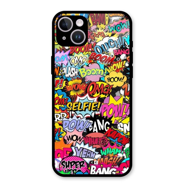 Comic Ringtone Glass Back Case for iPhone 14 Plus