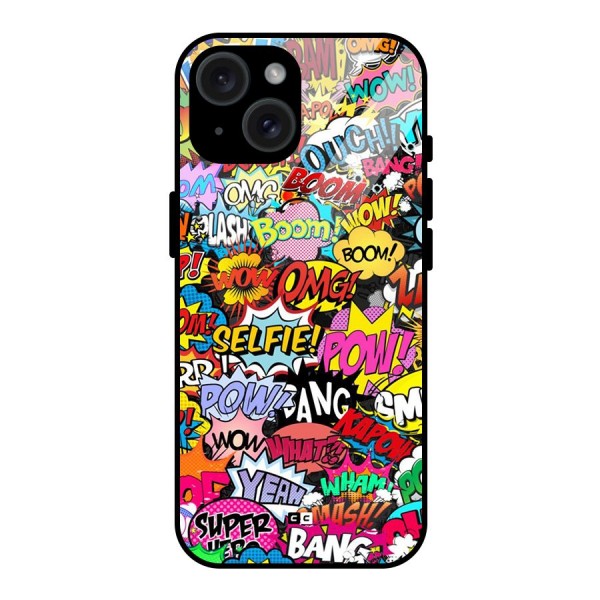 Comic Ringtone Glass Back Case for iPhone 15