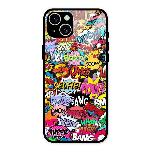 Comic Ringtone Glass Back Case for iPhone 15 Plus