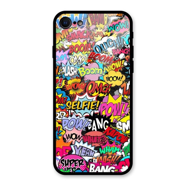 Comic Ringtone Glass Back Case for iPhone SE 2020