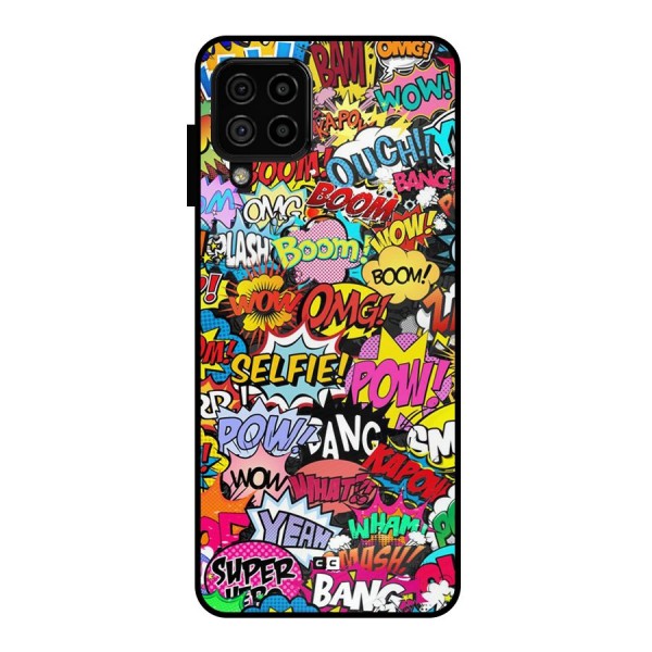 Comic Ringtone Metal Back Case for Galaxy A22 4G