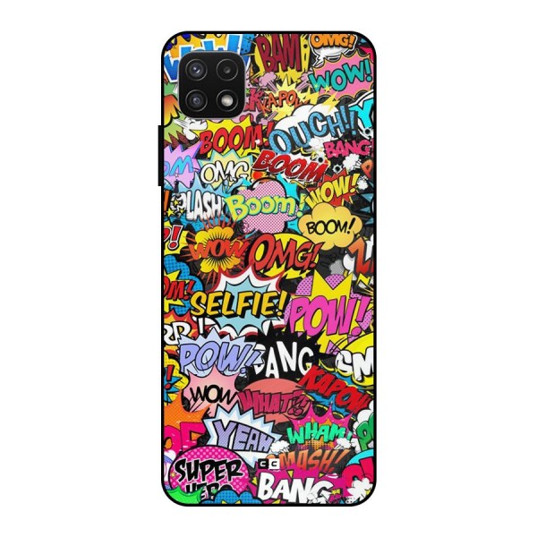 Comic Ringtone Metal Back Case for Galaxy A22 5G