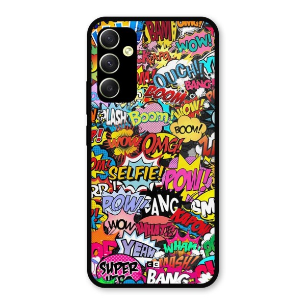 Comic Ringtone Metal Back Case for Galaxy A34