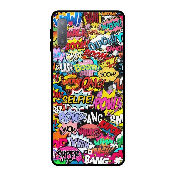 Comic Ringtone Metal Back Case for Galaxy A7 (2018)