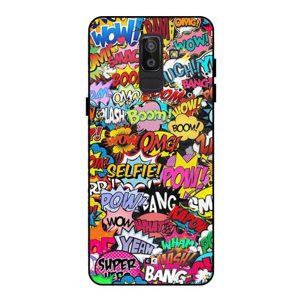 Comic Ringtone Metal Back Case for Galaxy J8