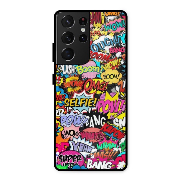 Comic Ringtone Metal Back Case for Galaxy S21 Ultra 5G