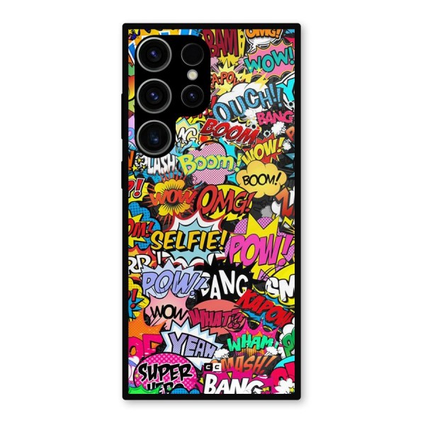 Comic Ringtone Metal Back Case for Galaxy S23 Ultra