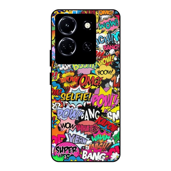 Comic Ringtone Metal Back Case for Infinix Note 30 5G