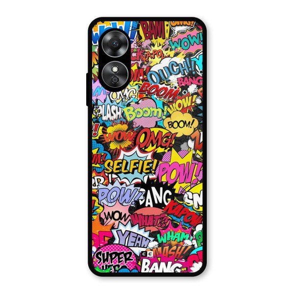 Comic Ringtone Metal Back Case for Oppo A17