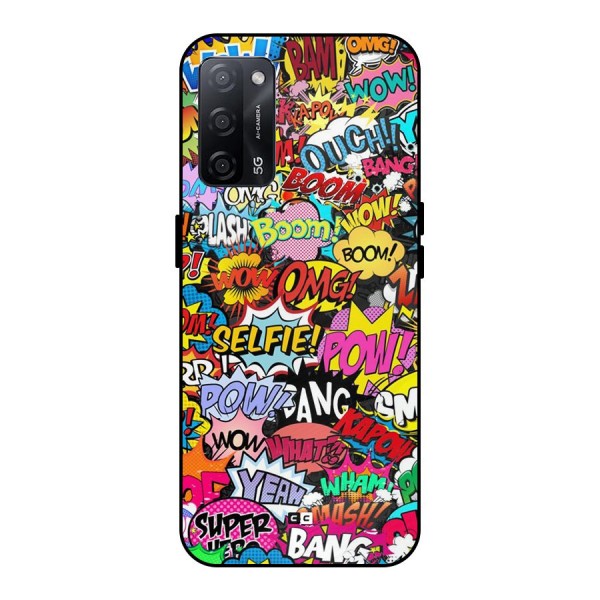 Comic Ringtone Metal Back Case for Oppo A53s 5G