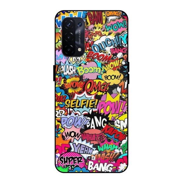 Comic Ringtone Metal Back Case for Oppo A74 5G