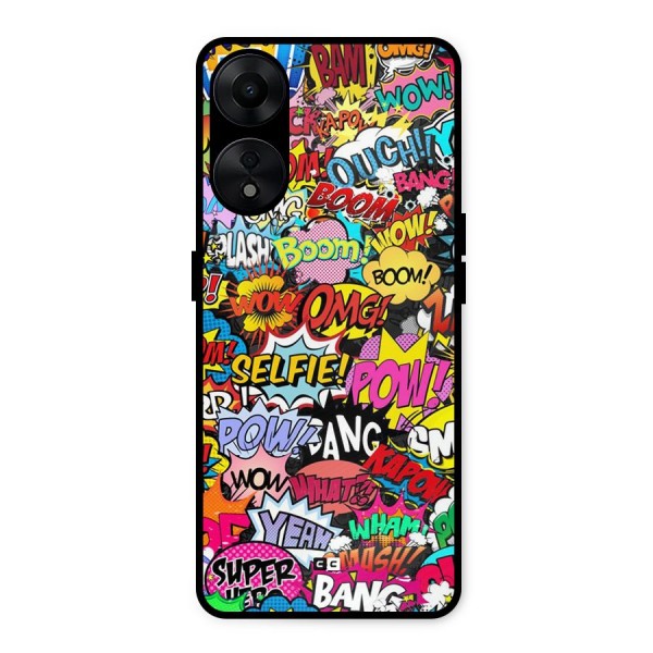 Comic Ringtone Metal Back Case for Oppo A78 5G