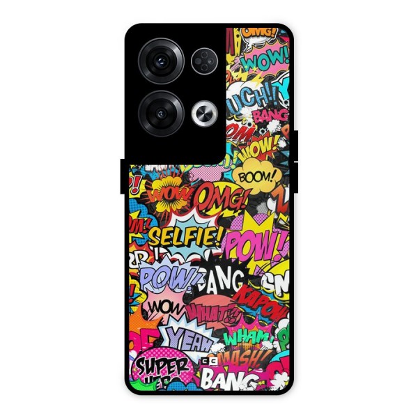 Comic Ringtone Metal Back Case for Oppo Reno8 Pro 5G