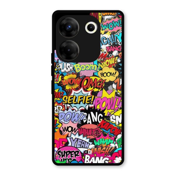 Comic Ringtone Metal Back Case for Tecno Camon 20 Pro