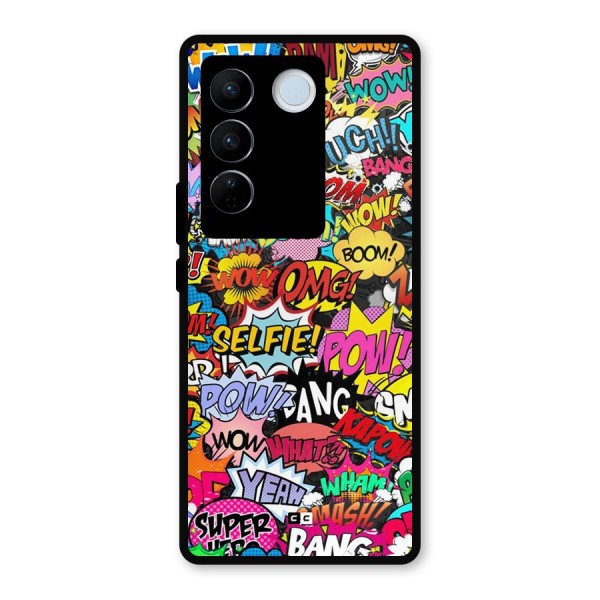 Comic Ringtone Metal Back Case for Vivo V27 Pro