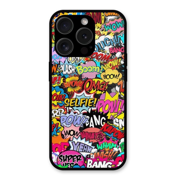 Comic Ringtone Metal Back Case for iPhone 15 Pro