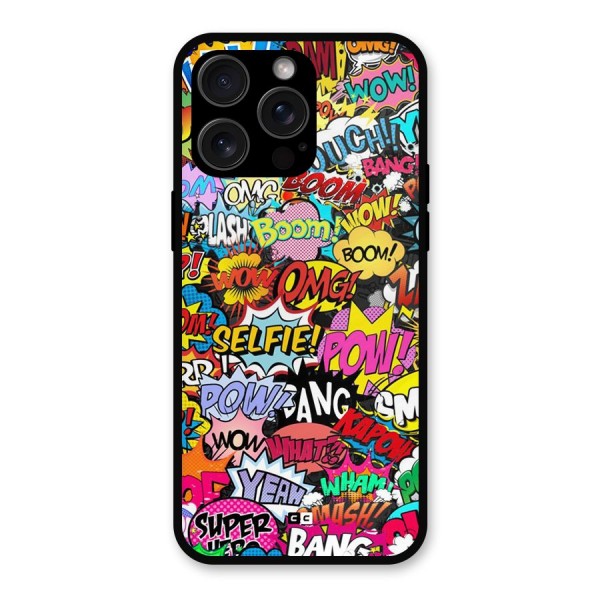 Comic Ringtone Metal Back Case for iPhone 15 Pro Max