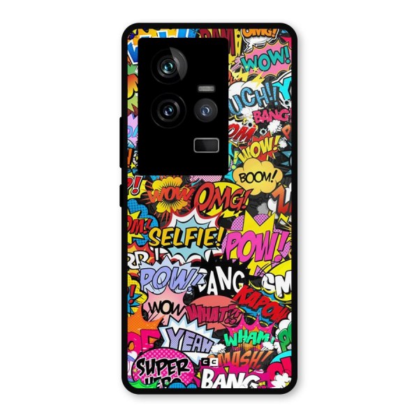 Comic Ringtone Metal Back Case for iQOO 11 5G