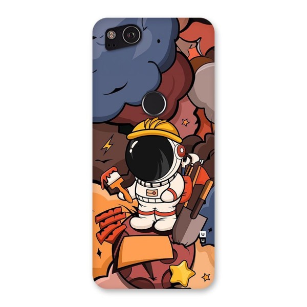 Comic Space Astronaut Back Case for Google Pixel 2